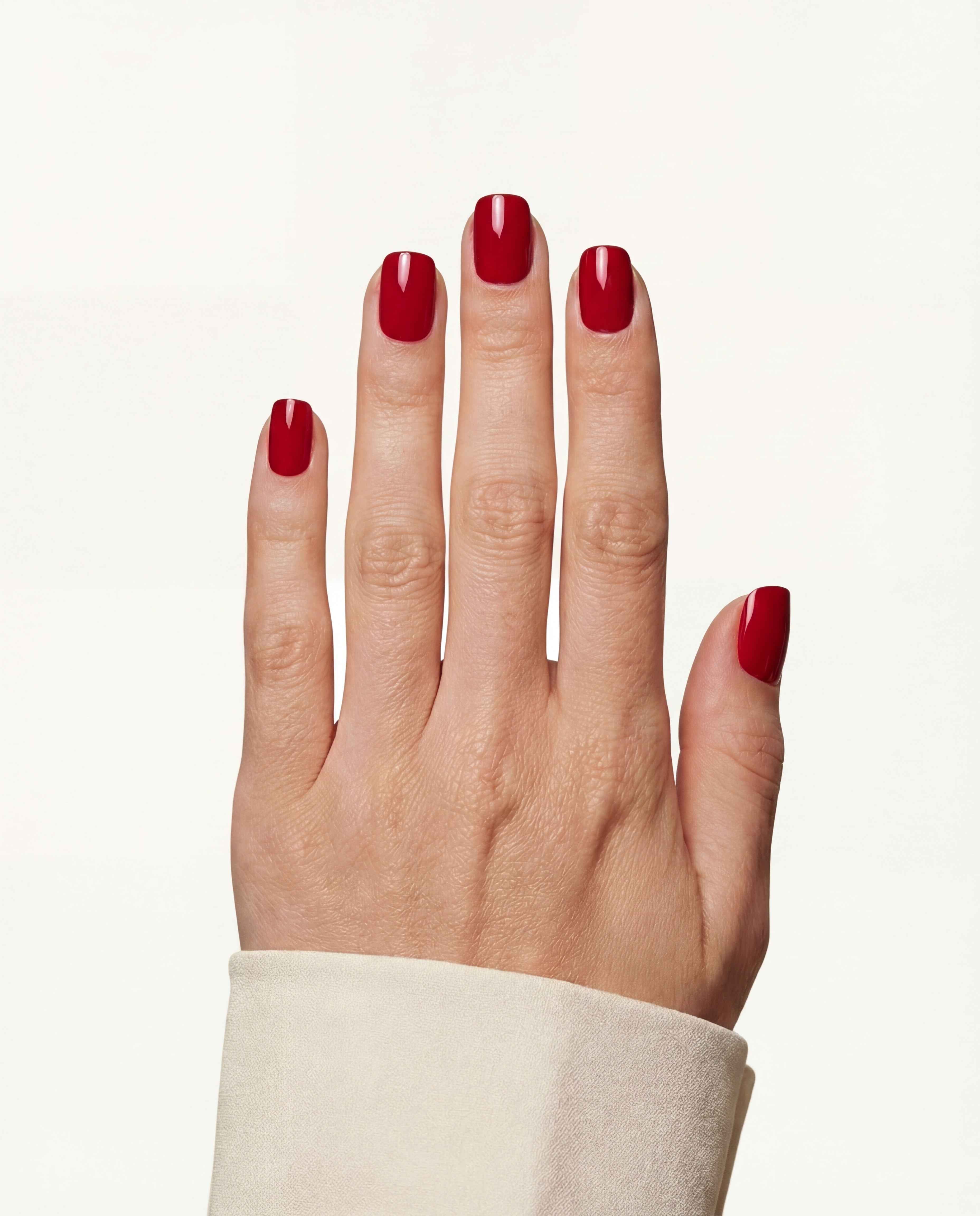 J·15 — Deep Red · Short Square